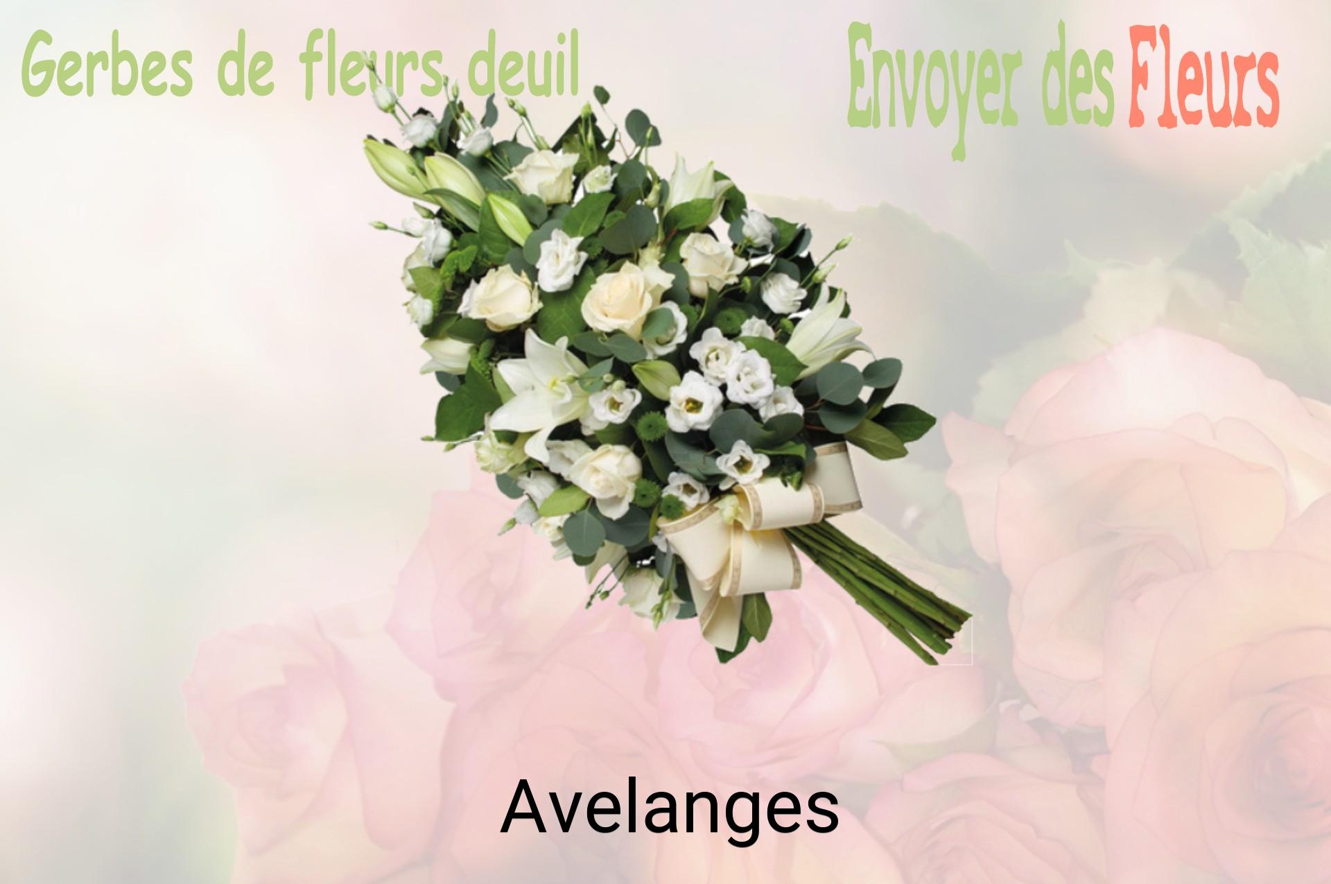 Gerbe de fleurs de deuil livrée à Avelanges